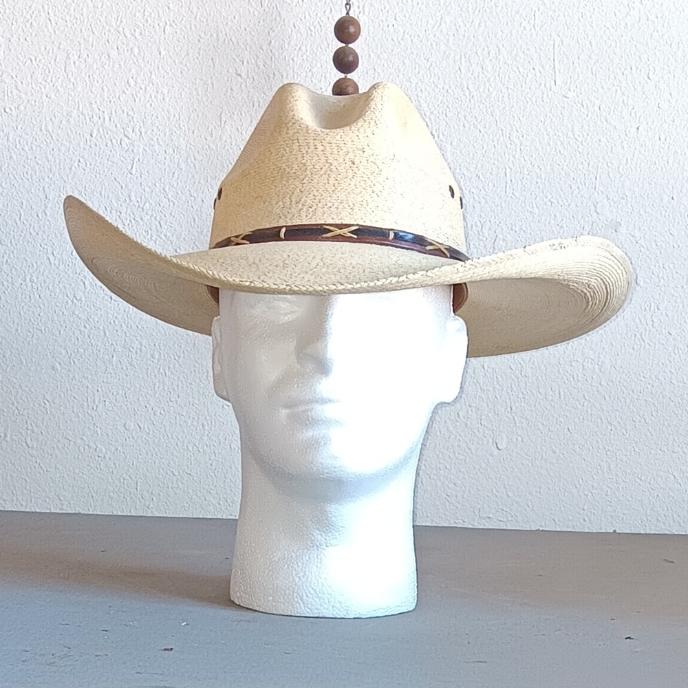 Vintage Texas Hat Company Palm Leaf Cowboy Hat – 20X Sz 6 5/8
